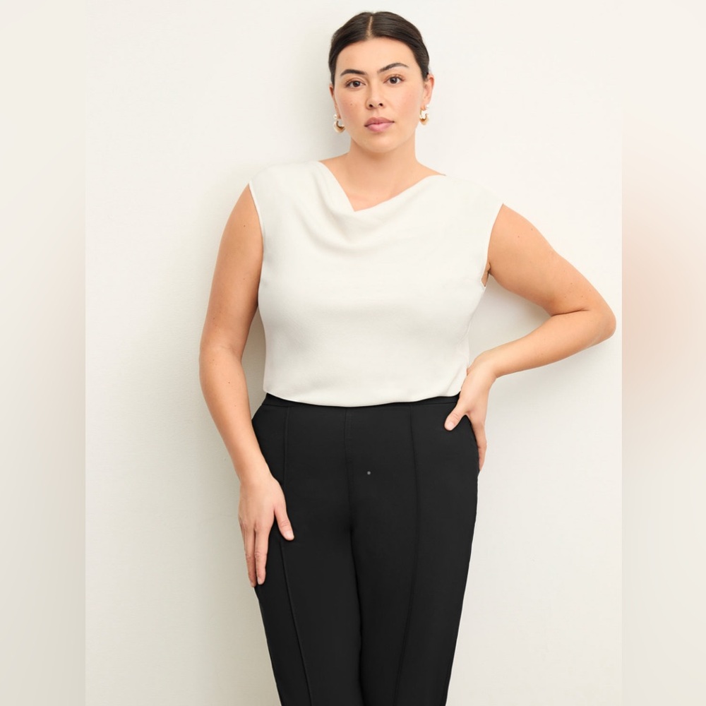 MM Lafleur Cream Sleeveless Top